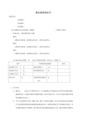 股东投资协议