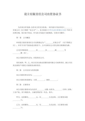 出资协议书