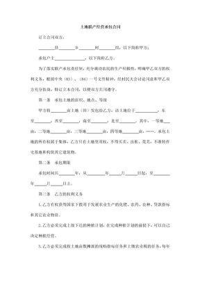 土地联产经营承包合同4